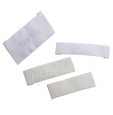 kaufen Kundenspezifisches Satin gesponnenes Aufkleber-Satin-Damast-Satin-Gewebe beschriftet gesponnene Rand-Satin-Aufkleber online manufacture