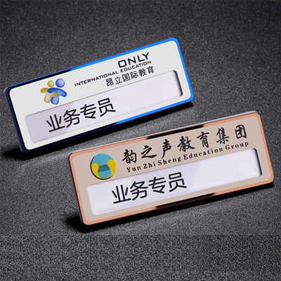 kaufen Benutzerdefinierte Edelstahl-Namenmarke mit Logo und austauschbarem Premium-Namen-Tag online manufacture