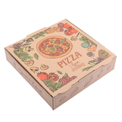 Ein guter Preis. Gefaltetes Kraftpapier runzelte Carboard-Pizza-Kästen en gros verkaufen Pizza-Kasten-Fabrik e-Flöte Online