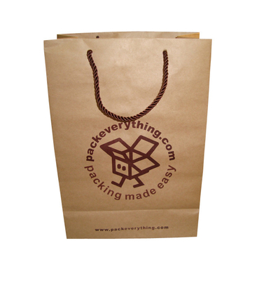 Ein guter Preis. Druck-Kraftpapier-Waren sacken die Brown-Kraftpapier-Fördermaschinen-Taschen ein, die Großhandel verpacken Online