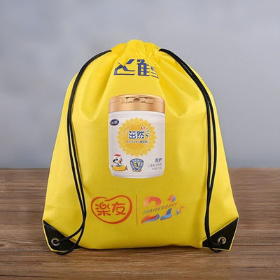 Ein guter Preis. Printed Nonwoven Marken-Ziehsack schwarzer Ziehsack Rucksack Geschenksäcke für Veranstaltungen Online