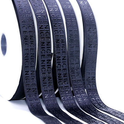 Ein guter Preis. Custom Luxury Foam Logo Druck Grosgrain Band 3D Erhöhtes Logo Markenband Online