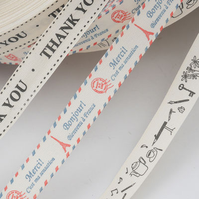 Ein guter Preis. Custom Printed Cotton Ribbon Umweltfreundliches Logo-Band für Geschenkverpackungen Online