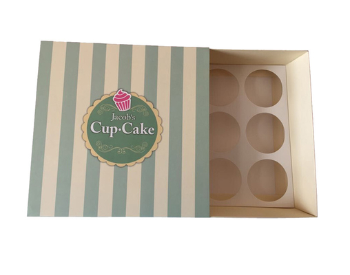 Ein guter Preis. Benutzerdefinierte faltbare Cupcake-Boxen aus Papier Großhandel mit Papierfach im Inneren Lieferant Online