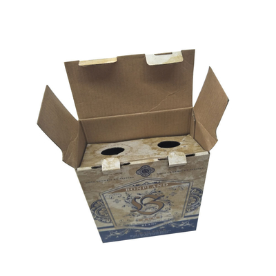 Ein guter Preis. Einzelnes Wand-Wellpappe-Tuck Top Auto Bottom Box-Zwillings-Flaschen-Druckpaket Online