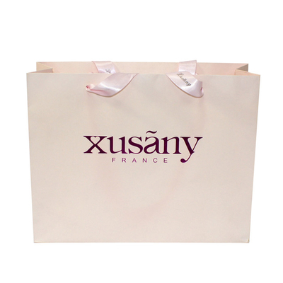 Ein guter Preis. Fördernde Gewohnheit Druckluxuspapier-Euro-Tote Bags With Purple Foil-Logo Online