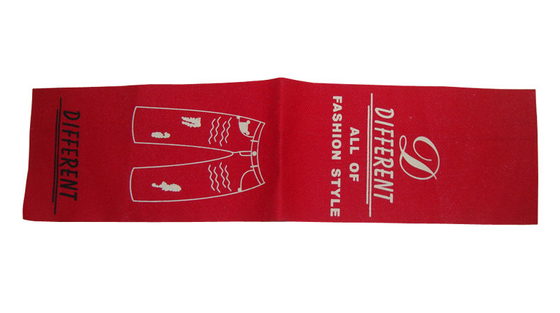 Ein guter Preis. Mitte-Falten-Gewohnheit nähen in den Umbauten säumen genähte Aufkleber gesponnene Umbau-Aufkleber Logo Fabric Labels Printing Online