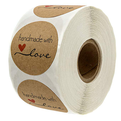 Ein guter Preis. Kraftpapier-Gewohnheit druckte Aufkleber-Aufkleber-Rollen-Brown-Stellen-Farben für Tee-Dosen Online