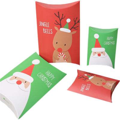 Kissenschachtel aus bedrucktem Papier, personalisierte bunte Pakete für Weihnachtsgeschenke